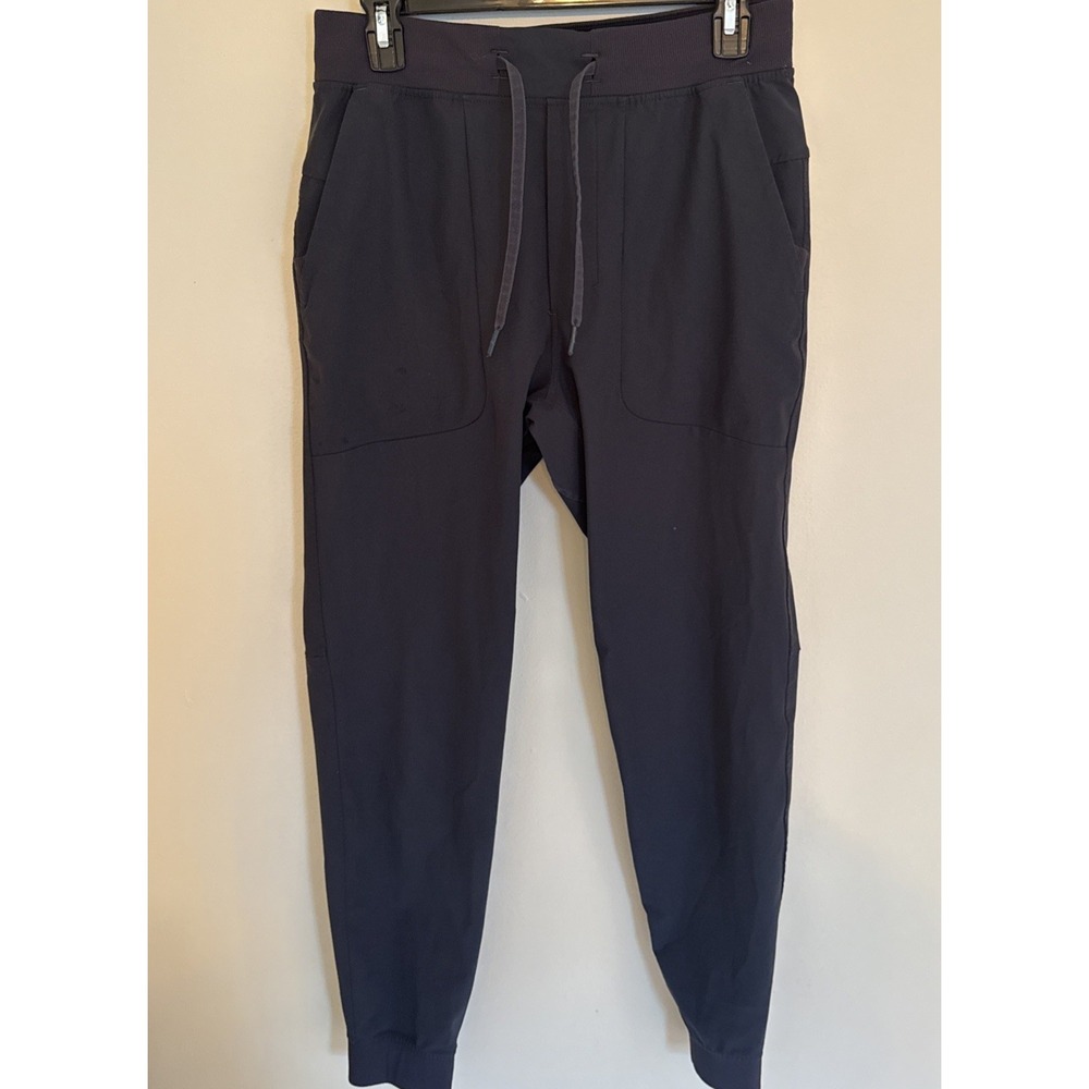 Lululemon Men Jogger Pants M Black Drawstring Waist Tapered Leg Comfort Outdoor